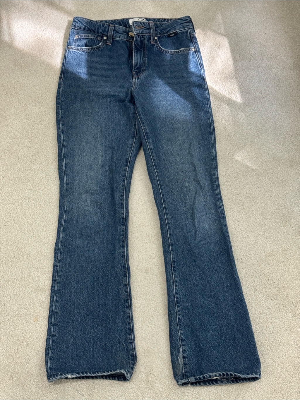 Mavi Womens HighRise Bootcut Jeans In Dark Blue Denim